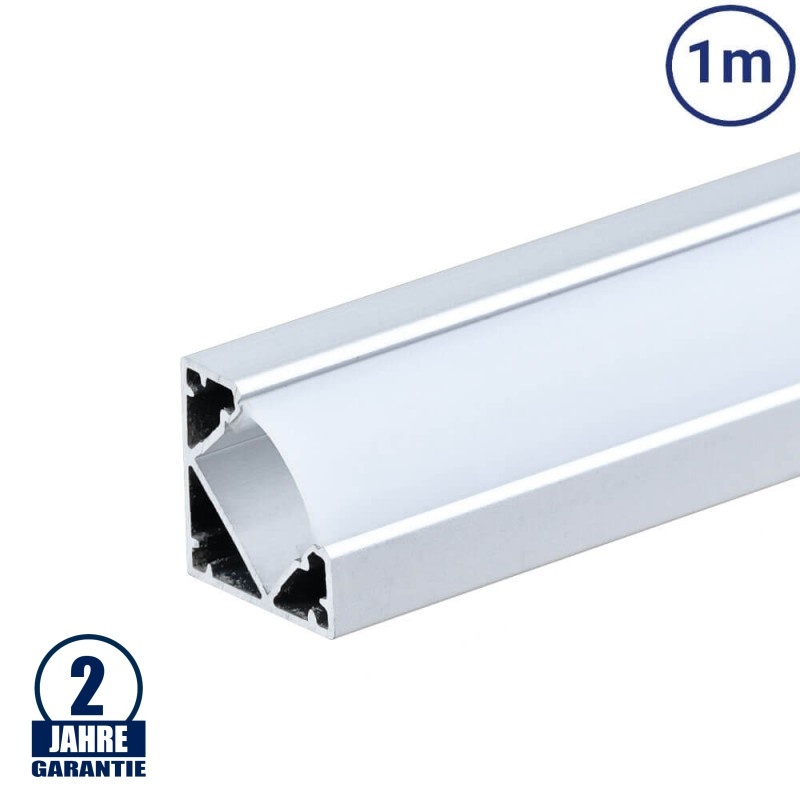 LED Profil 45° eloxiert 1m SET