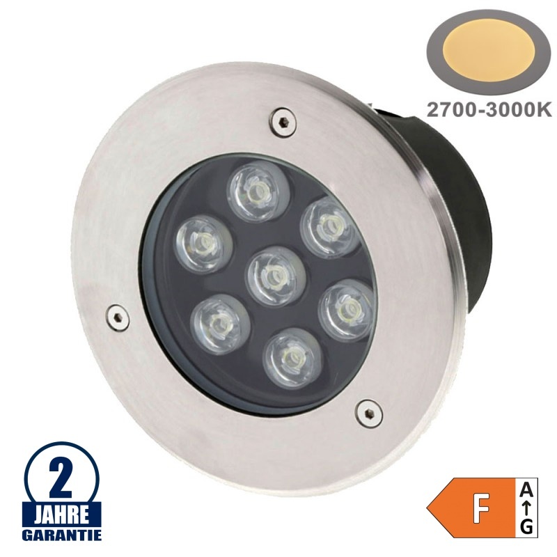7W LED Bodenleuchte für Außenmontage 230V IP65 Warmweiß
