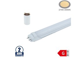18W LED G13/T8 Kunststoff/Aluminium Röhre 120cm Warmweiß mit Starter