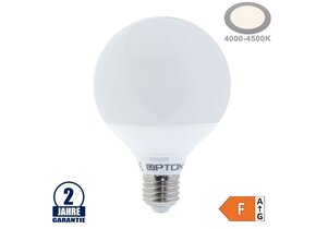 12W LED E27 G95 Globe Kunststoff Neutralweiß