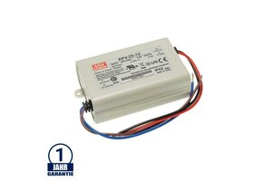 MEAN WELL 25W 12V DC Kunststoff Netzteil IP42