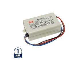 MEAN WELL 25W 12V DC Kunststoff Netzteil IP42