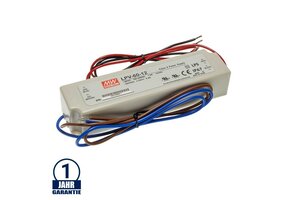 MEAN WELL 60W 12V DC Kunststoff Netzteil Wassergeschützt IP67