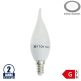 6W LED E14 Windstoßkerze Kunstoff Kaltweiß