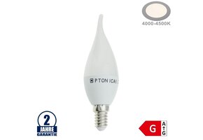 6W LED E14 Windstoßkerze Kunststoff Neutralweiß