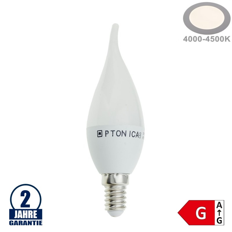 6W LED E14 Windstoßkerze Kunststoff Neutralweiß