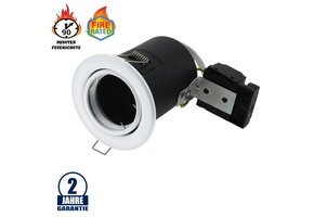 Einbaurahmen für LED GU10 Rund Schwenkbar Weiß IP20