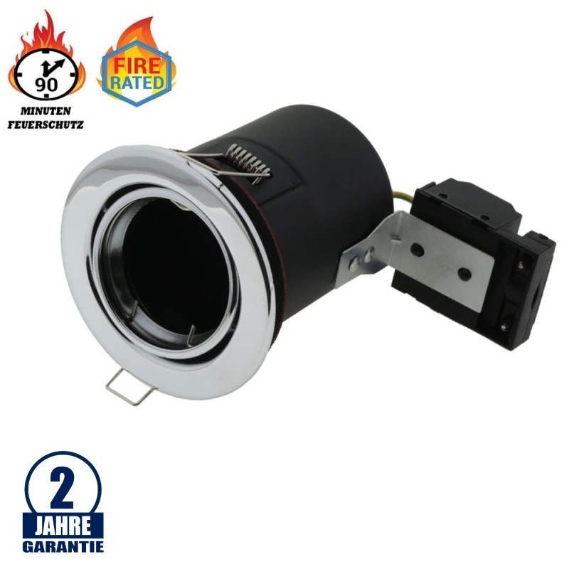 Einbaurahmen für LED GU10 Rund Schwenkbar Chrom IP20