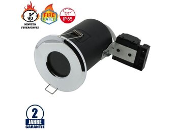 Einbaurahmen für LED GU10 Rund Fixiert Chrom IP65 Wassergeschützt