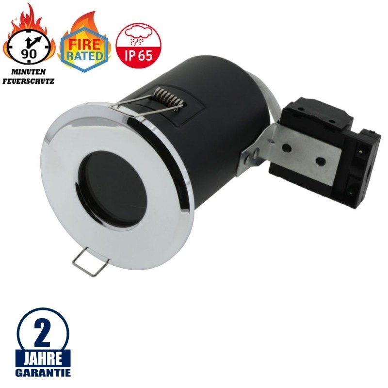 Einbaurahmen für LED GU10 Rund Fixiert Chrom IP65 Wassergeschützt