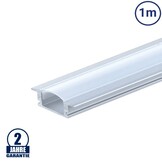 LED Profil Einbau eloxiert 1m SET