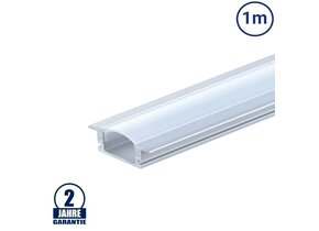 LED Profil Einbau eloxiert 1m SET