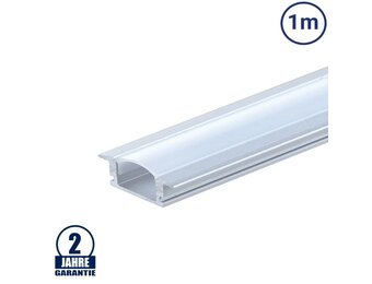 LED Profil Einbau eloxiert 1m SET