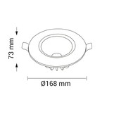 15W LED COB Einbauleuchte Rund 145° Warmweiß TÜV