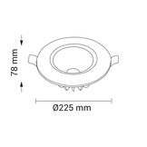 30W LED COB Einbauleuchte Rund 145° Neutralweiß TÜV
