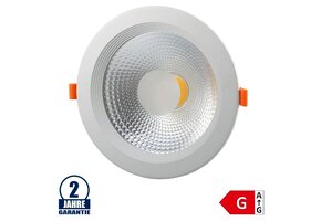 30W LED COB Einbauleuchte Rund 145° Warmweiß TÜV
