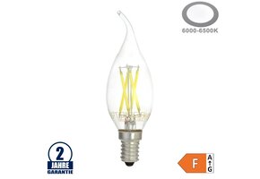 4W LED FILAMENT E14 Windstoßkerze 400 Lumen Kaltweiß