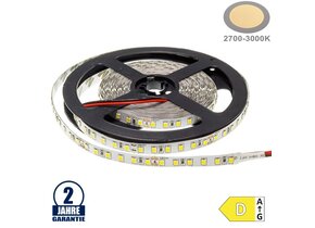 120SMD/m 9,6W/m 24V LED Streifen 2835 Warmweiß 5m