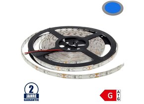60SMD/m 4,8W/m 12V LED Streifen 2835 Blau Spritzwassergeschützt 5m