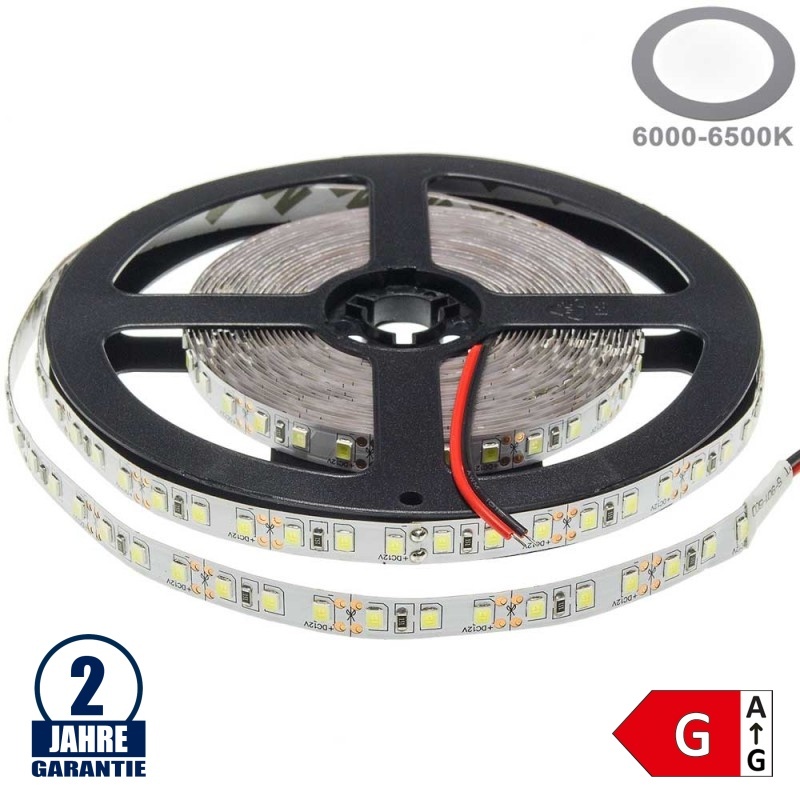 120SMD/m 9,6W/m 12V LED Streifen 2835 Kaltweiß 5m
