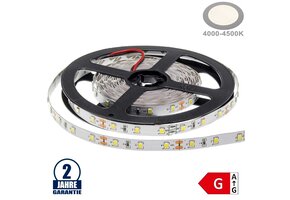 60SMD/m 4,8W/m 12V LED Streifen 2835 Neutralweiß 5m