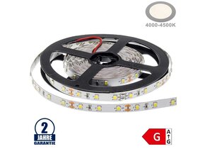 60SMD/m 4,8W/m 12V LED Streifen 2835 Neutralweiß 5m