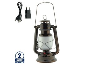 LED Laterne 3W SMD Bronze mit Akku