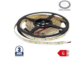 60SMD/m 16W/m 24V Professional Led Streifen 5054 Kaltweiß 5m Spritzwassergeschützt