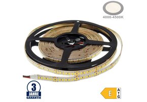 196SMD/m 20W/m 24V Professional LED Streifen 2835 Neutralweiß 5m Spritzwassergeschützt