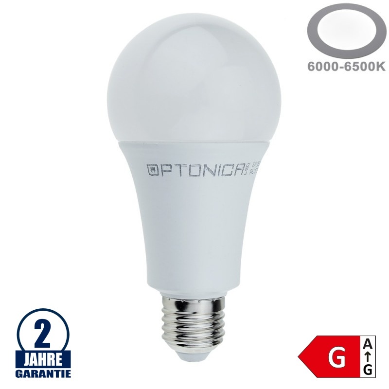 18W LED E27 A65 Birne Kunststoff Kaltweiß