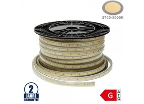 120SMD/m 10W 230V LED Streifen 5730 Wassergeschützt Warmweiß IP44 1m