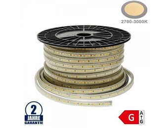 120SMD/m 10W 230V LED Streifen 5730 Wassergeschützt Warmweiß IP44 1m
