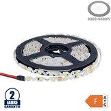 60SMD/m 7,2W/m 12V LED S-Streifen 2835 5m Kaltweiß Spritzwassergeschützt