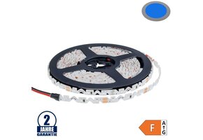 60SMD/m 7,2W/m 12V LED S-Streifen 2835 5m Blau Spritzwassergeschützt