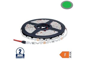 60SMD/m 7,2W/m 12V LED S-Streifen 2835 5m Grün Spritzwassergeschützt