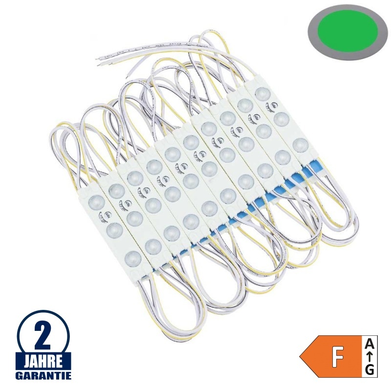 LED 12V SMD 3 2835 Modul 1W IP65 Grün SET 20Stk