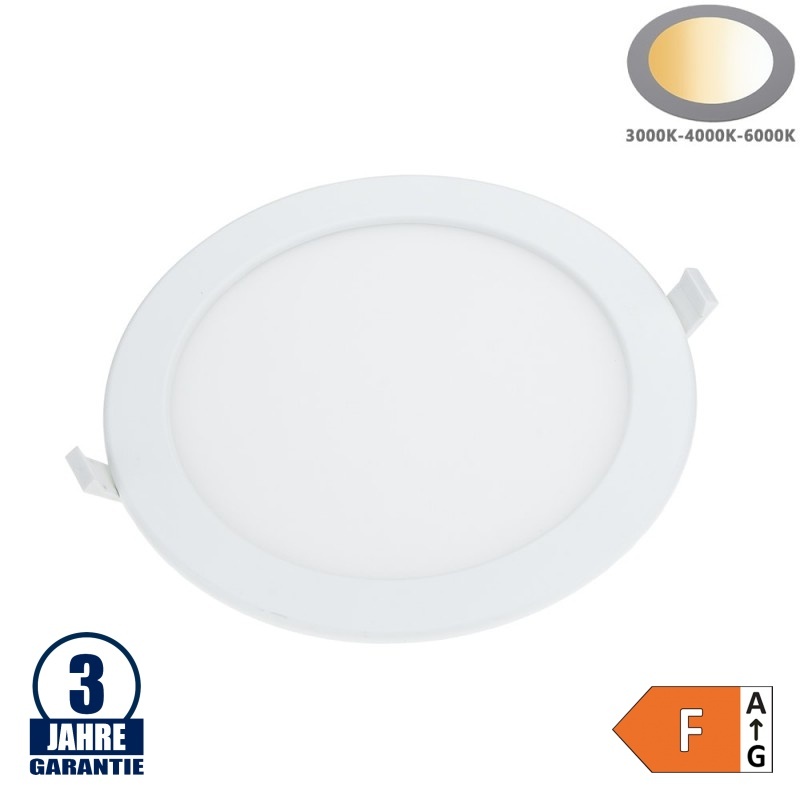 18W LED Einbauleuchte Slim Rund CCT Farbwechsel IP44