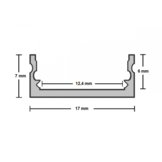 LED Profil Micro Schwarz 2m SET