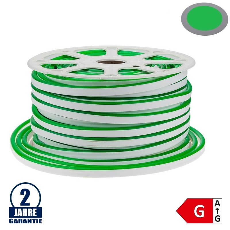 120SMD/m 8,5W 230V LED Flex-Neon Streifen Grün 1m