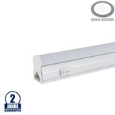 4W LED Röhre T5 mit Gehäuse 29,8CM, 230V, Matt mit Schalter Kaltweiß