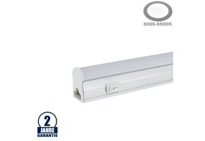 4W LED Röhre T5 mit Gehäuse 29,8CM, 230V, Matt mit Schalter Kaltweiß