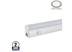 4W LED Röhre T5 mit Gehäuse 29,8CM, 230V, Matt mit Schalter Neutralweiß