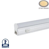 20W LED Röhre T5 mit Gehäuse 145,8cm, 230V, Matt mit Schalter Warmweiß