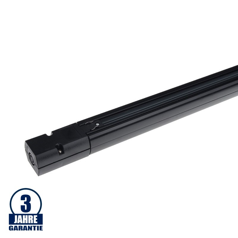 3 Ph. Stromschiene für LED Schienenstrahler Professional Schwarz 2m