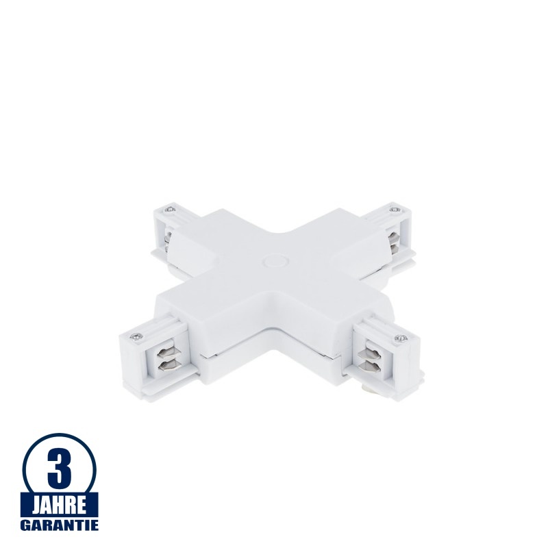 Kreuz-Verbinder für 3Ph. Stromschiene Professional Weiß