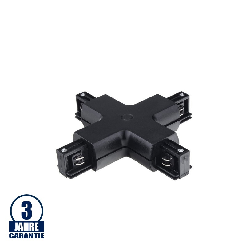 Kreuz-Verbinder für 3Ph. Stromschiene Professional Schwarz