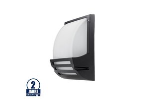 Wandleuchte mit E27 Fassung Aluminium Matt Schwarz