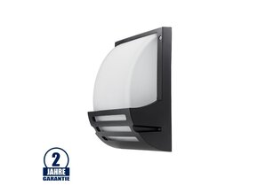 Wandleuchte mit E27 Fassung Aluminium Matt Schwarz