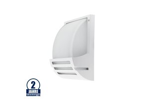 Wandleuchte mit E27 Fassung Aluminium Matt Weiß