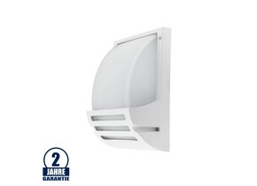 Wandleuchte mit E27 Fassung Aluminium Matt Weiß